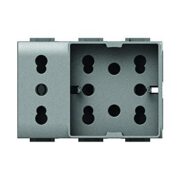 Presa Side Unika Compatibile con Bticino Matix, 2P+T, 16A, 250 V, Bianco - SIDE 4 BOX 4B.AM.H21.XL
