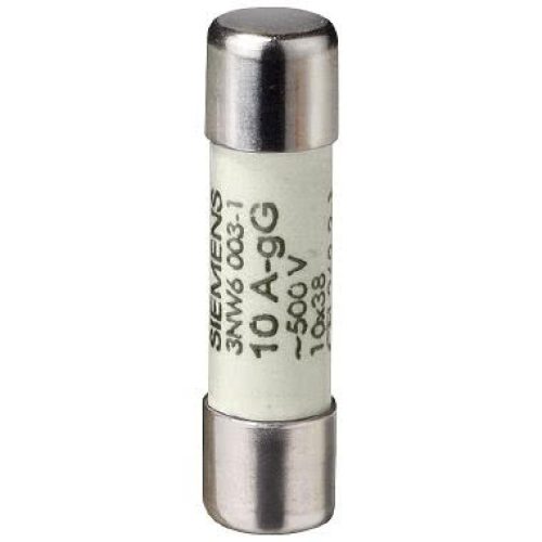 Cartuccia Fusibile cilindrica, 10 x 38 mm, 2 A, gG, Un AC 500 V - SIEMENS 3NW60021