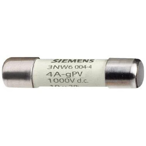 Cartuccia fusibile cilindrica, 10 x 38 mm, 10 A, gPV, Un DC 1000 V - SIEMENS 3NW60034