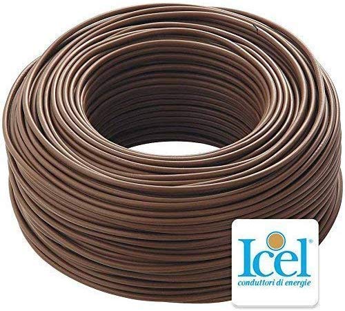 Cavo Elettrico FS17, Unipolare Isolante, Impianti Elettrici, Case, Imprese Edili, 450/750 V, 1 x 6 mm, Marrone (100 METRI) - ICEL C0007702102
