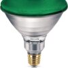 Lampada a incandescenza 80W E27, Verde - PHILIPS 80PAR38FLVE
