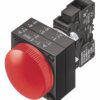 Combinazione Unità Complete Tonde in plastica da 22 mm, spia luminosa con lente liscia illuminata con LED integrato Morsetto a vite AC 110V con supporto rosso - SIEMENS 3SB32486AA20