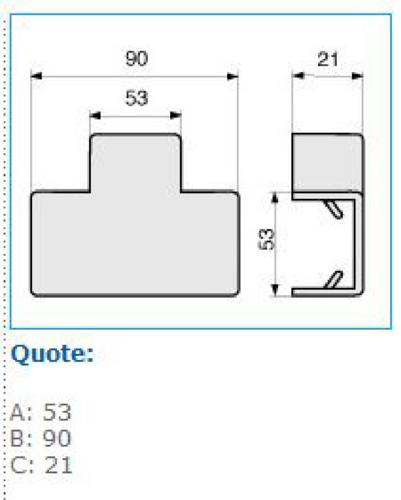 IM 50x20 W Derivazione a T per minicanali TMC/TMU, Bianco - BOCCHIOTTI B09749