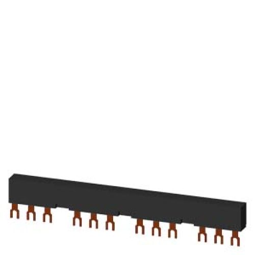 Sbarre Trifase Interasse Modulare 55 mm per 4 interruttori e accessori Connessioni a forcella - SIEMENS 3RV19152CB