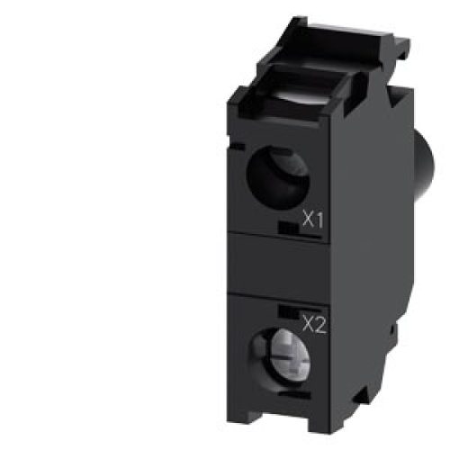 Modulo LED con LED integrato 6-24V AC/DC bianco, morsetto a vite, per montaggio su piastra frontale - SIEMENS 3SU14011BG601AA0