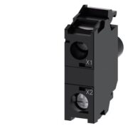 Modulo LED con LED integrato 110 V AC, giallo, morsetto a vite, per montaggio su piastra frontale - SIEMENS 3SU14011BC301AA0