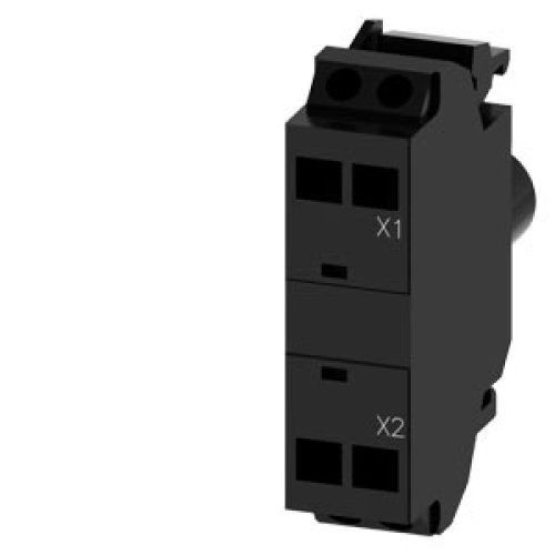 Modulo LED con LED integrato, 24-240 V AC/DC, bianco, morsetto a molla, per montaggio su piastra frontale - SIEMENS 3SU14011BH603AA0