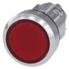 Pulsante luminoso, 22 mm, tondo, in metallo, lucido, rosso, a pulsante, piatto, a contatto momentaneo - SIEMENS 3SU10510AB200AA0