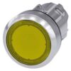 Pulsante Luminoso, 22 mm, tondo, in metallo, lucido, giallo, a pulsante, piatto, a contatto momentaneo - SIEMENS 3SU10510AB300AA0