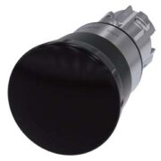 Pulsante a fungo, 22 mm, tondo, in metallo, lucido, nero, 40 mm, a scatto, acc. secondo EN ISO 13850, ruotare per sbloccare - SIEMENS 3SU10501HB100AA0