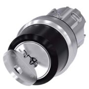 Selettore a chiave RONIS, 22 mm, tondo, in metallo, lucido, numero serratura SB30, con 2 chiavi, 2 posizioni di commutazione O<I - SIEMENS 3SU10504BC010AA0