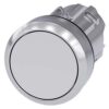 Pulsante , 22 mm, Rotondo, in metallo lucido, colore Bianco - SIEMENS 3SU10500AB600AA0
