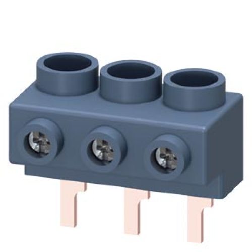 Morsetto Alimentazione trifase per sbarra trifase per collegamento taglia S0 e S00 dall'alto Collegamenti a pin - SIEMENS 3RV19155A
