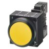 Pulsante con terminale a vite a bottone piatto, 1NA+1NC con supporto giallo - SIEMENS 3SB32010AA31
