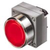 Pulsante, 22mm, tondo, in metallo, rosso, pulsante, piatto, con supporto - SIEMENS 3SB35000AA21