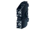 Modulo di contatto con 2 elementi di contatto, 1 NO + 1 NC, morsetto a vite, per montaggio su piastra frontale - SIEMENS 3SB34000A