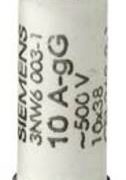 Inserto fusibile a cilindro 20A 500 V - SIEMENS 3NW60071