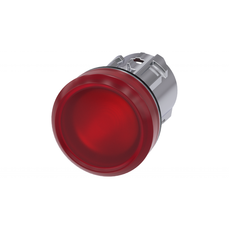 indicatore luminoso, 22 mm, rotondo, in metallo lucido, colore rosso, gemma, ... - SIEMENS 3SU10516AA200AA0