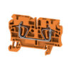 Morsetto passante, Molla autobloccante, 4 mm², 800 V, 32 A, arancione - WEIDMULLER 1636830000