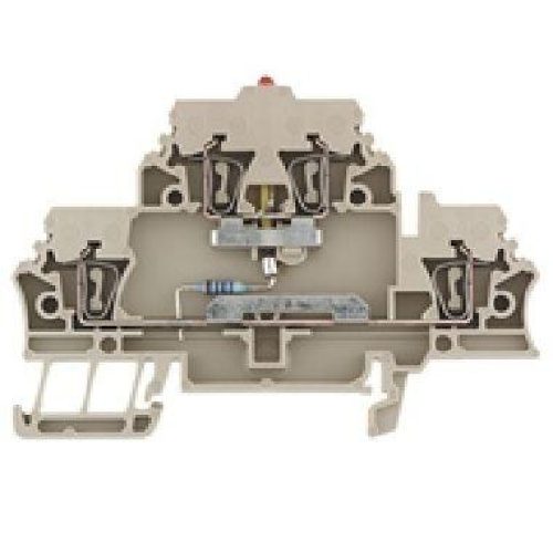 Morsetto Componibile a più piani, Molla autobloccante, 2.5 mm², 24 V, 10 A, Numero di piani: 2, Beige scuro - WEIDMULLER 1690010000