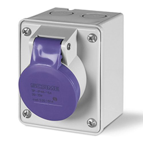 Presa da parete 32A 2P 20-25V 50Hz 60Hz Morsetti a vite - SCAME 530.3210