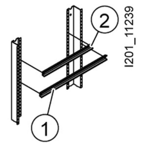Asta Universale supporto morsetti orizzontale 1 guida din, la=600 mm, lungo - SIEMENS 8GF9673