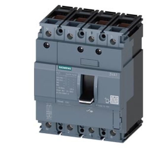 interruttore Automatico 3va1 iec frame 160 classe del potere di interruzione m icu=55ka @ 415v a 3 poli, protezione impianto tm210, ftfm, in=100a prot - SIEMENS 3VA11105ED360AA0