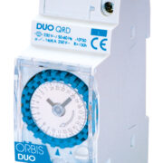 DUO QRD Interruttore orario elettromeccanico 2 moduli DIN, giornaliero, riserva 150 ore, 230V - ORBIS OB292032