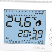 MIRUS BIANCO Cronotermostato digitale a batteria, da parete, programmazione giornaliera/settimanale - ORBIS OB324700