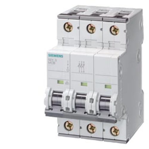 Interruttore Automatico Miniaturizzato 400 V 10kA, 3 poli, D, 63 A, D=70 mm - SIEMENS 5SY43638