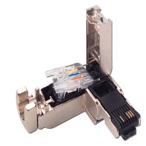 Industrial Ethernet FastConnect RJ45 Plug 90 2x 2, connettore RJ45 (10/100 Mbit/s) con robusta custodia in metallo e sistema di collegamento FC - SIEMENS 6GK19011BB202AA0
