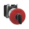 Pulsante di emergenza rosso Ø40 spegnimento Ø22 sblocco chiave scatto 1NC+1NO - SCHNEIDER XB4BS9445