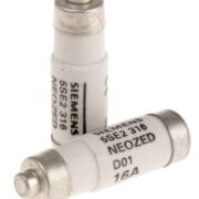Fusibile Neozed, 16A, 50 kA a 400 V ca, 8 kA a 250 V cc, fusibile D01, cat. gG, indicatore Grigio, corpo - SIEMENS 5SE2316