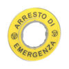 Etichetta Circolare Ø60 per arresto emerg. ISO13850 - SCHNEIDER ZBY9620