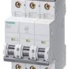 Interruttore Automatico Miniaturizzato 400 V 10kA, 3 poli, C, 25A, D=70 mm - SIEMENS 5SY43257