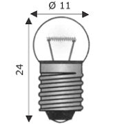 Lampada Miniatura per segnalazione e indicatori luminosi E10 11x24 mm - WIMEX 4101128