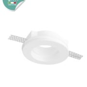 Faretto Incasso Soffitto Tondo in gesso, GU10, Foro 102 mm - STONE 9001