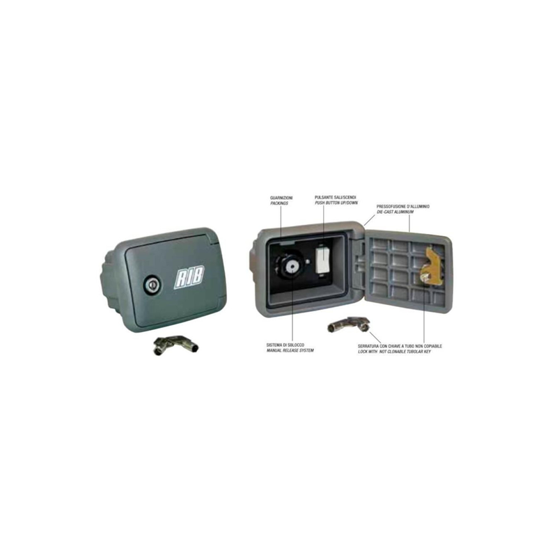 Cassaforte Stone IP54 da incasso a chiave tubolare - RIB ACJ9078