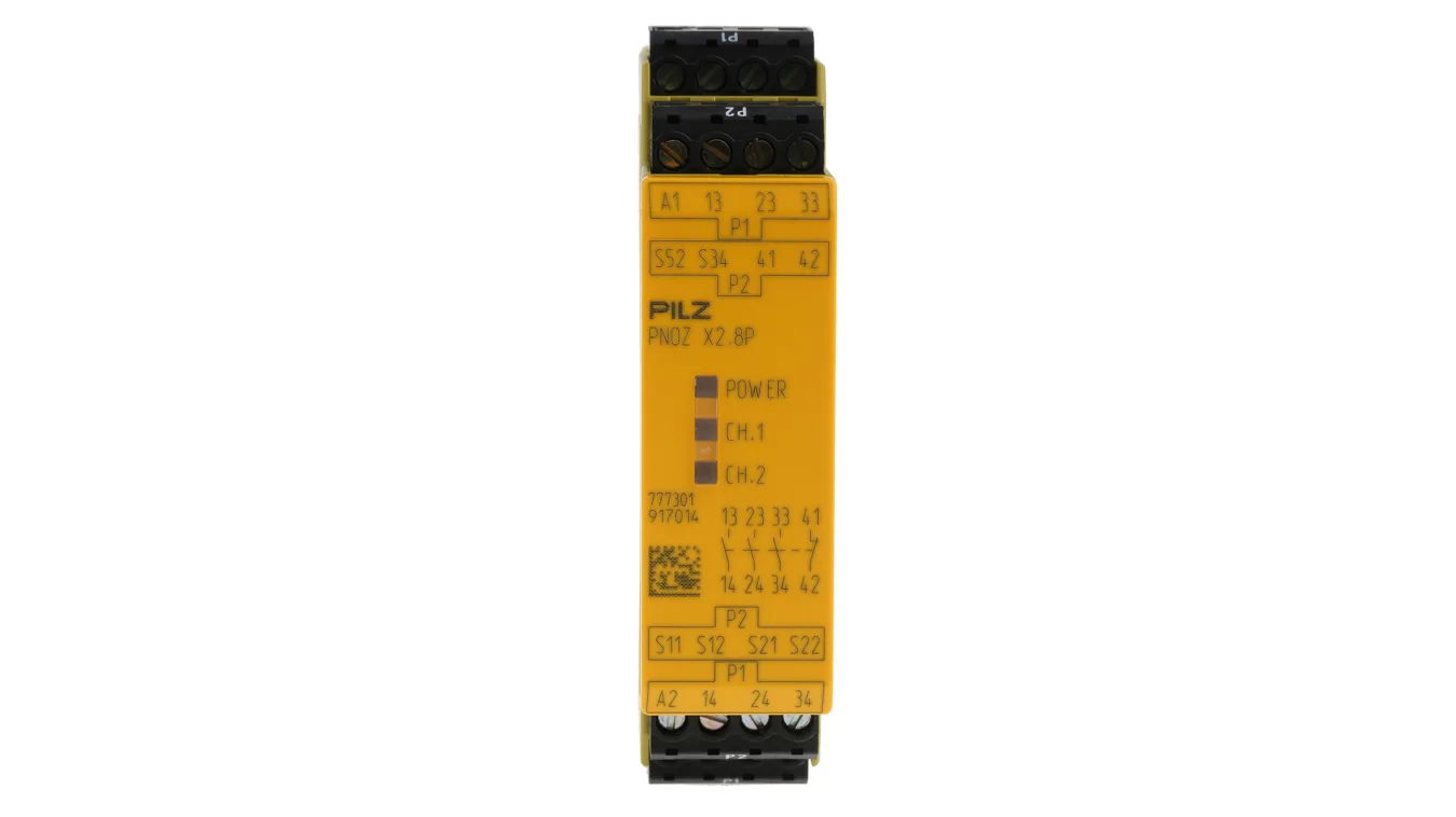 Relè di sicurezza PNOZ X2.8P, 24V ca/cc, 2 canali, 3 contatti di sicurezza - PILZ 777301