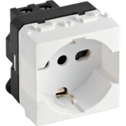Presa Civile Standard Italiano/Tedesco Bivalente 16A 250V 2P+E 250V IK08 - PALAZZOLI 630052