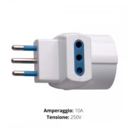 Adattatore Triplo B.10A 2X10A+1 Schermato - G.BARGELLINI OVA78052