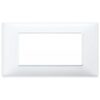Placca Plana 4 Moduli In Tecnopolimero, Bianco - VIMAR 14654.01