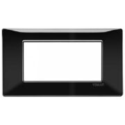 Placca Plana 4 Moduli In Tecnopolimero, Nero - VIMAR 14654.05