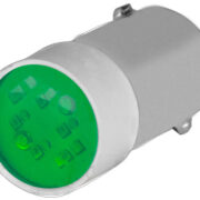 Lampadina Led Multichip verde, BA9S, 24 V AC-DC, luce fissa - ELFIN 010BA9SLV24