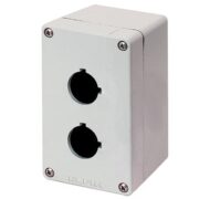Scatola Pulsantiera Alluminio M4 70x118x80, 2 fori Ø 22, senza entrata cavo - ELFIN 040C0711-8P2