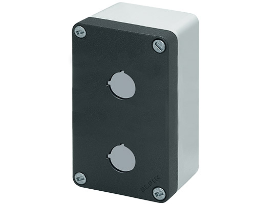 Scatola Pulsantiera Alluminio M10 85x140x65, 2 fori Ø 22, senza entrata cavo - ELFIN 040C0814-6P2