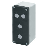 Scatola Pulsantiera Alluminio M10 85x200x85, 4 fori Ø 22, senza entrata cavo - ELFIN 040C0820-8P4C