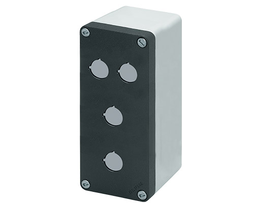 Scatola Pulsantiera Alluminio M10 85x200x85, 4 fori Ø 22, senza entrata cavo - ELFIN 040C0820-8P4C