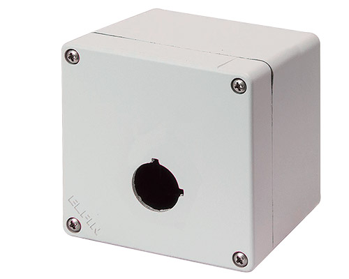 Scatola Pulsantiera Alluminio M4 92x92x100, 1 foro Ø 22, con entrata cavo - ELFIN 040C0909-1EP1