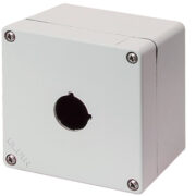 Scatola Pulsantiera Alluminio M4 92x92x70, 1 foro Ø 22, senza entrata cavo - ELFIN 040C0909-7P1C